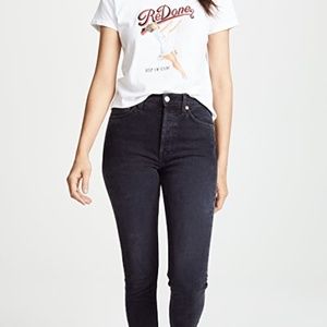 NWOT RE/DONE High Rise Ankle Crop Jeans